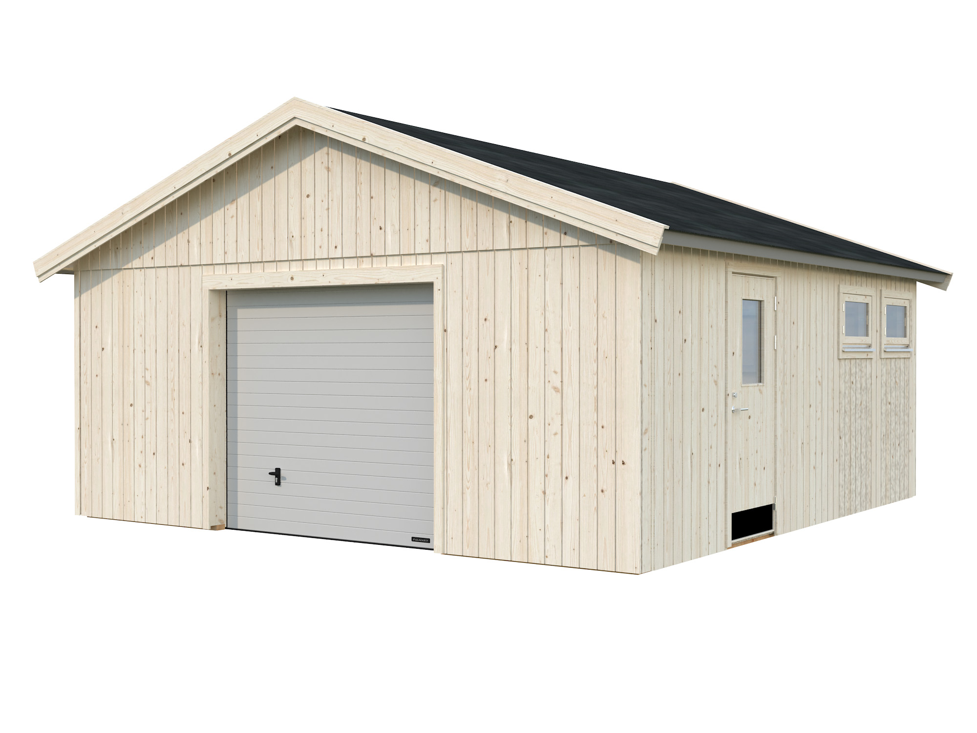 10_Palmako_garage_Andre_28.5_m2_with_sectional_door_NATURAL